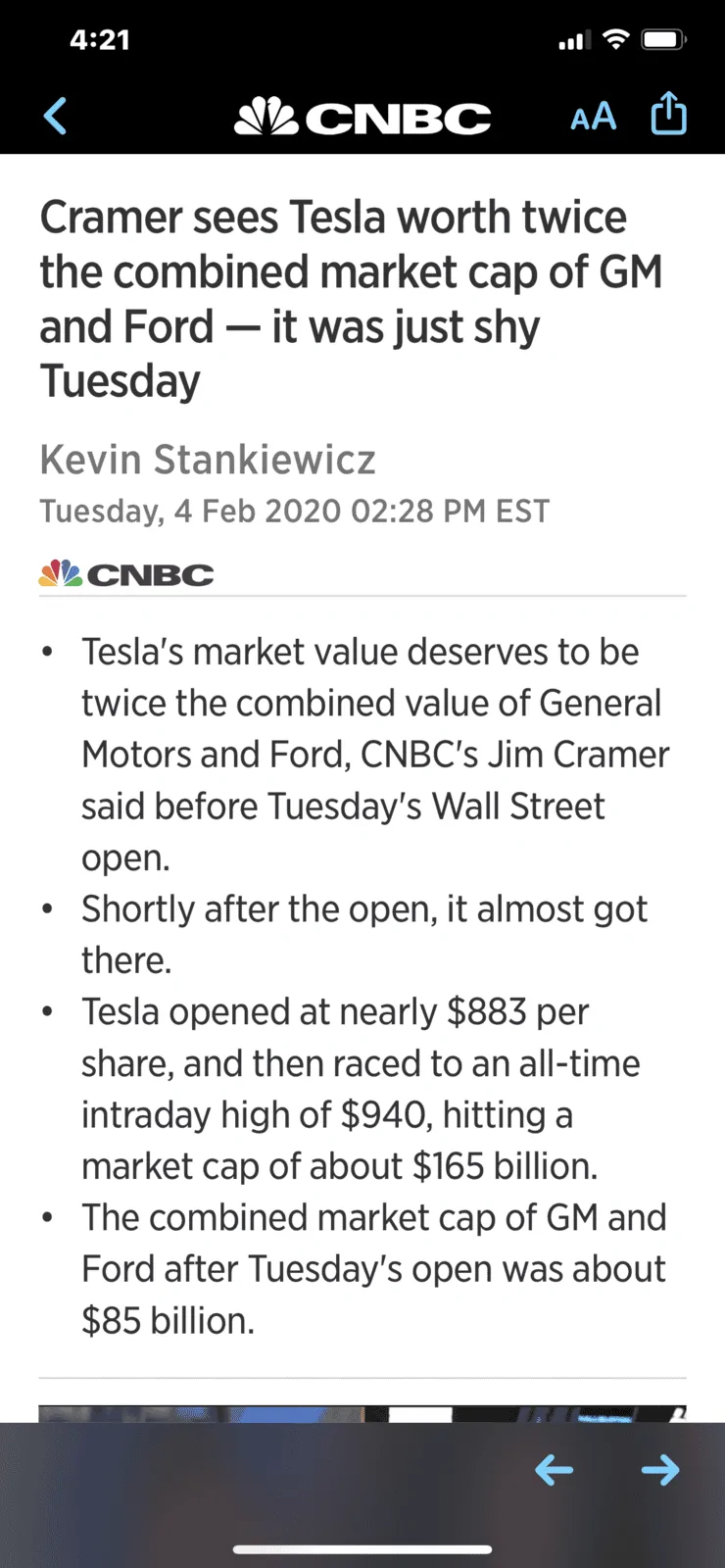 Tesla Model 2 Cramer sees Tesla worth twice Ford and GM IMG_9270