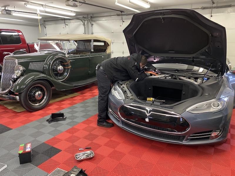 Tesla Model 2 12v Battery and Air Bag Replacement on Tesla IMG_9297