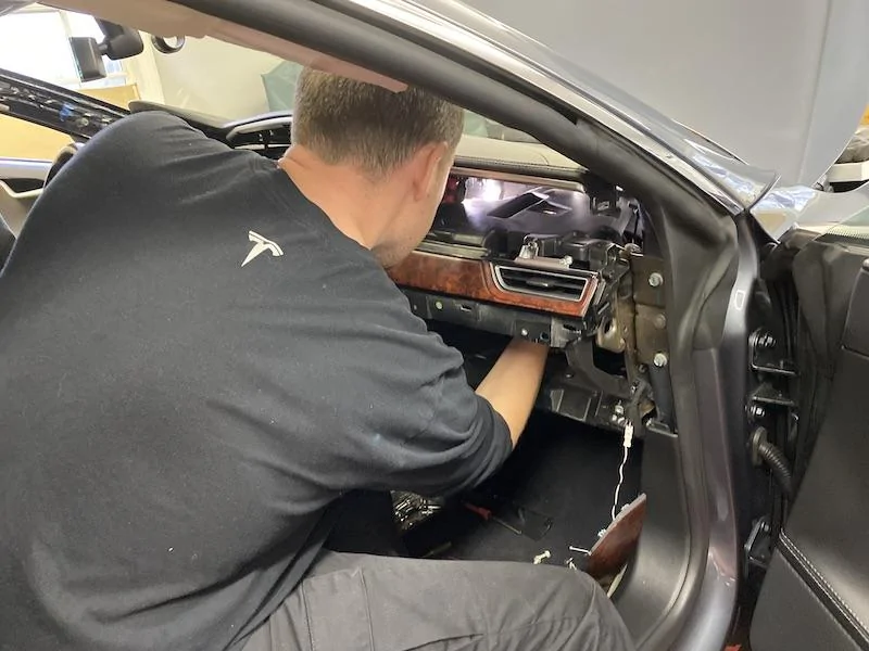 Tesla Model 2 12v Battery and Air Bag Replacement on Tesla IMG_9301