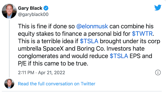 Tesla Model 2 Tesla, SpaceX, Neuralink, The Boring Company = X, the super conglomerate. Screen Shot 2022-04-23 at 1.52.01 PM