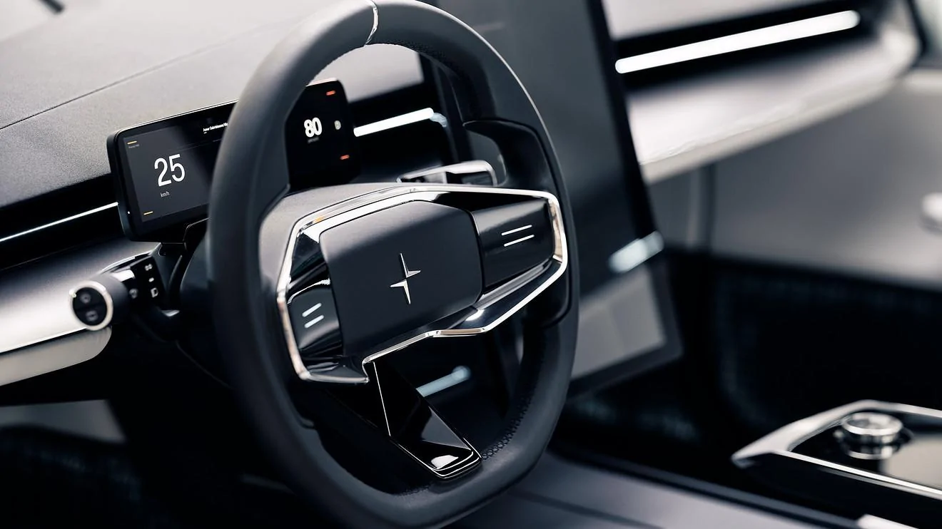 Tesla Model 2 New Tesla rival Polestar loads up on digital technology and sustainable materials display