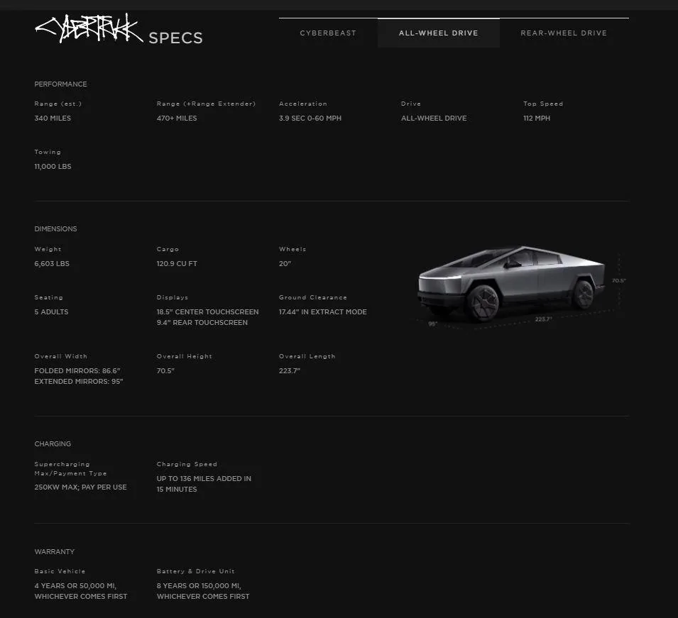 Tesla Model 2 Tesla Cyber Truck web Site prices, options, models wow AWD Specs