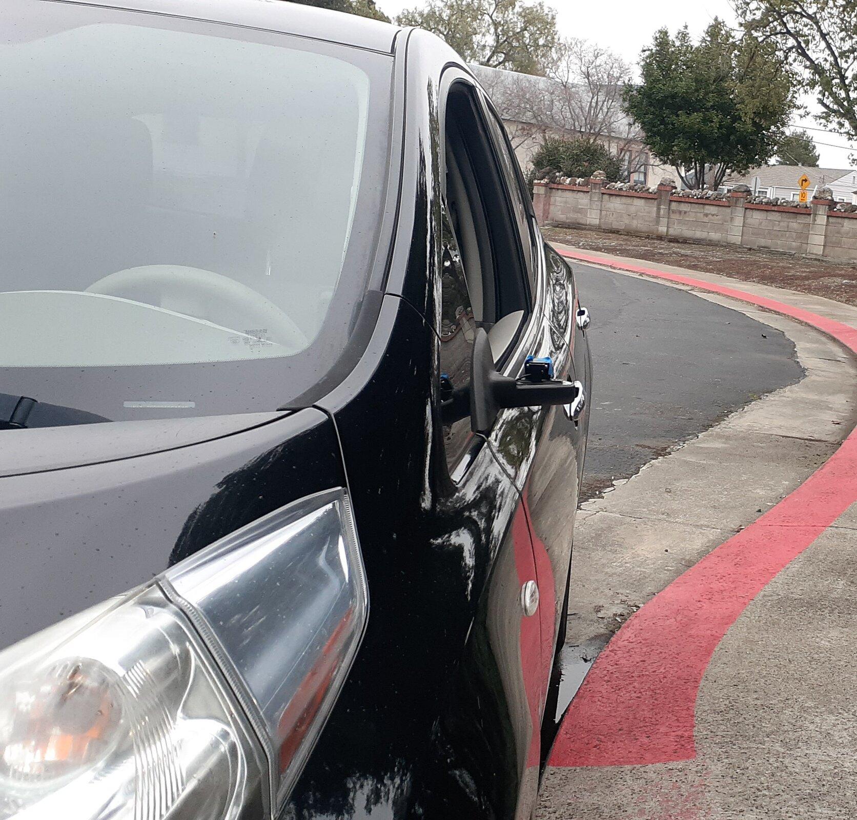 Tesla Model 2 camera side mirror on leaf 20210126_183710