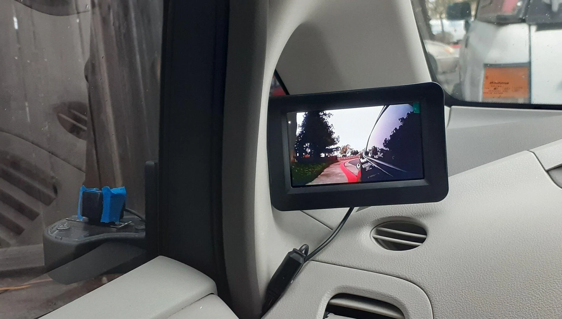 Tesla Model 2 camera side mirror on leaf 20210126_183614