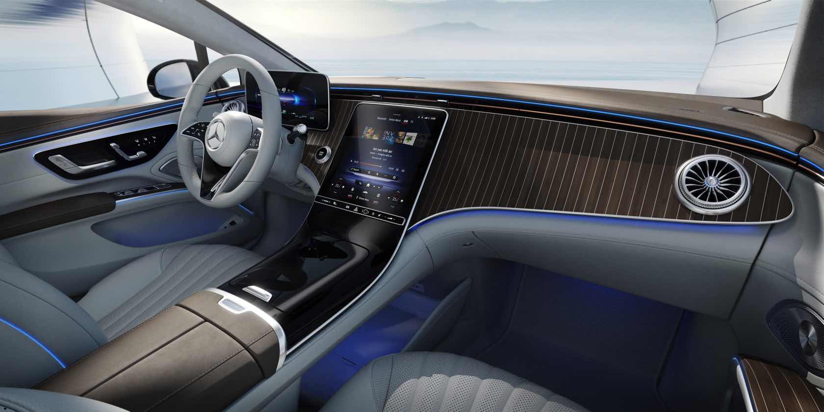 Tesla Model 2 2022 Mercedes-Benz EQS luxury EV: Brains and beauty are a potent combination 21C0195_004