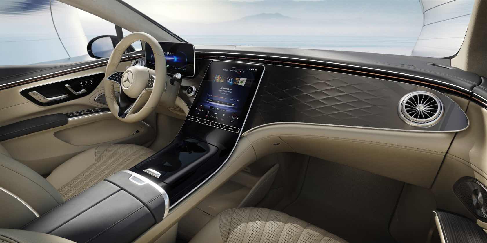 Tesla Model 2 2022 Mercedes-Benz EQS luxury EV: Brains and beauty are a potent combination 21C0195_010