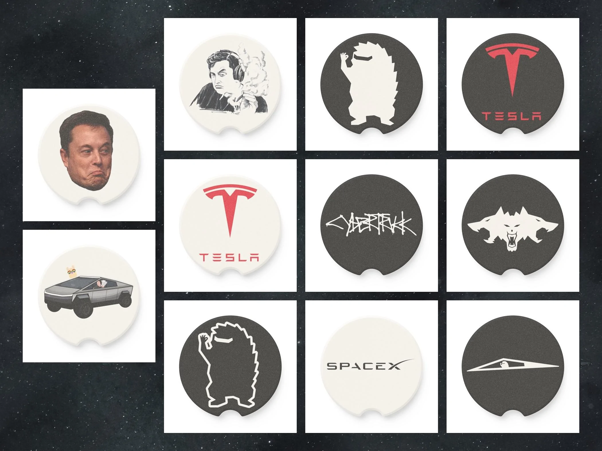 Tesla Model 2 CyberTruck Soapstone Coasters Just Dropped! IMG_1613