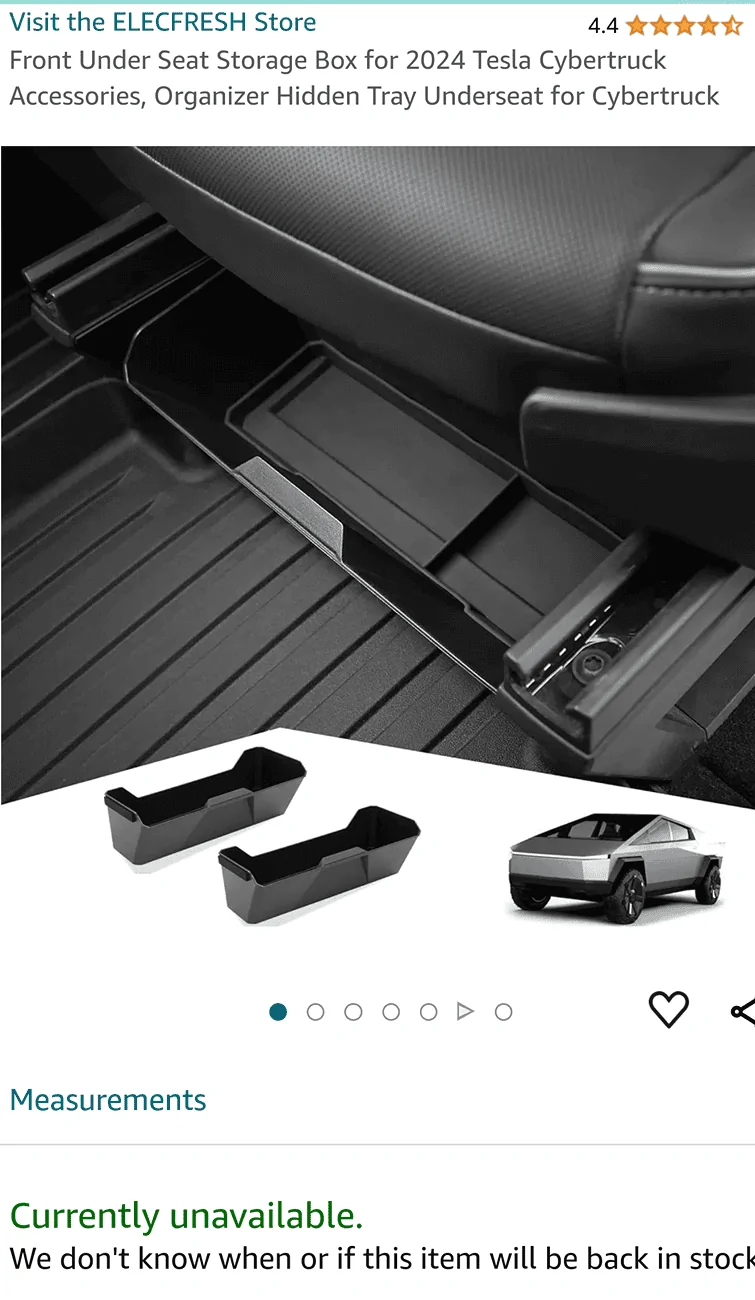 Tesla Model 2 [Elecfresh] Promotion For Front Under Seat Storage Box 1721361476173-5j