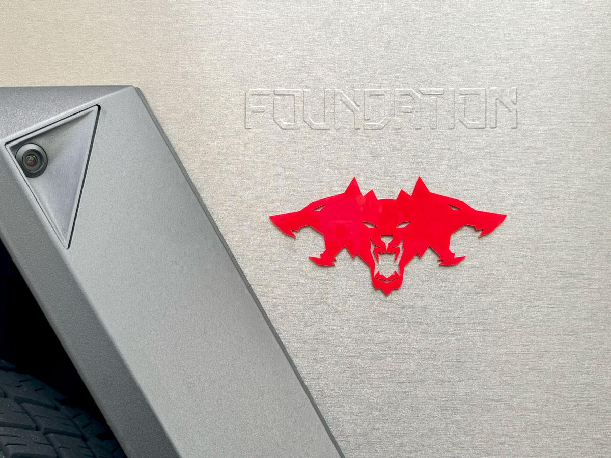 Tesla Model 2 ⚜️ Mirrored gold and gloss red Cyberbeast emblems now available emblem-red-foundation