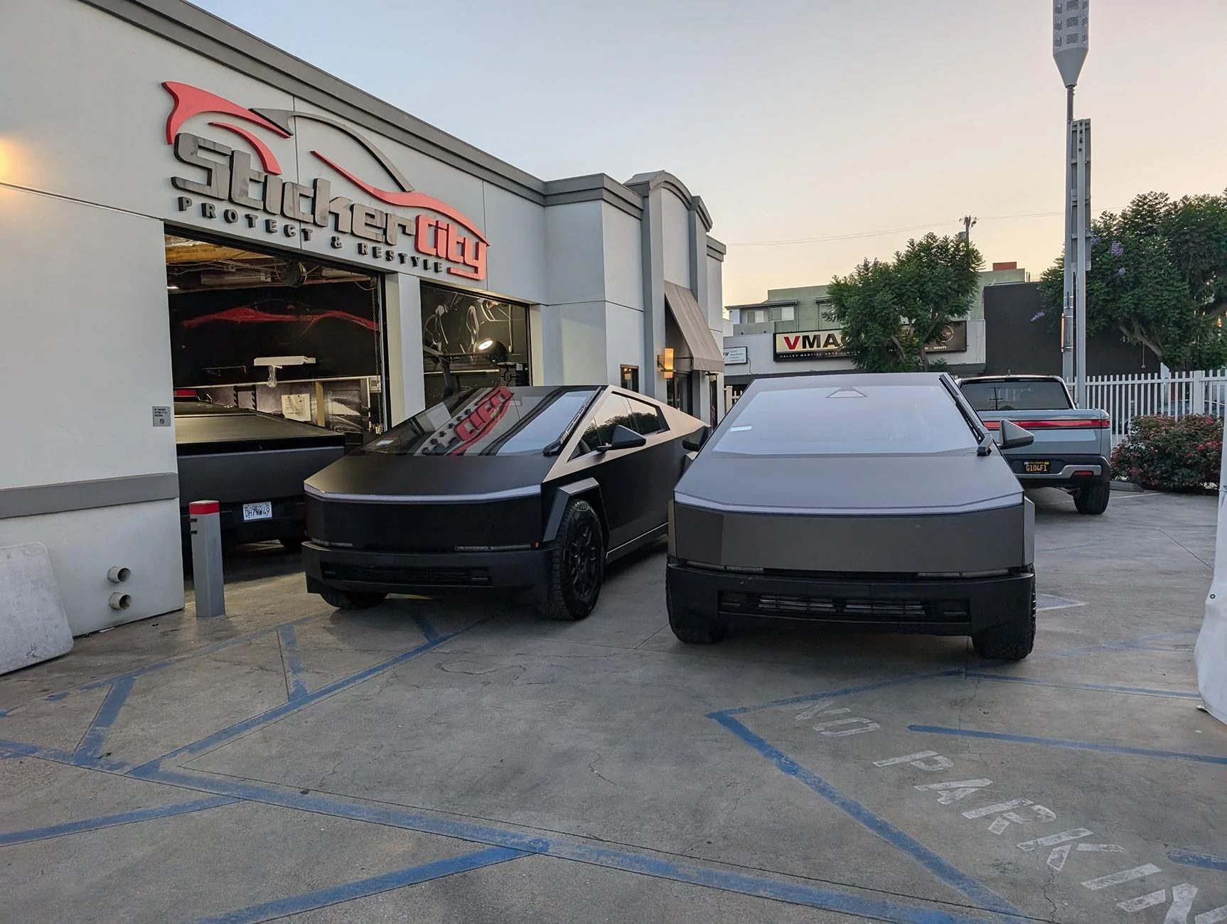 Tesla Model 2 Stickercity Offers $300 Discount for Cybertruck Colored PPF Wrap in Los Angeles LA Cybertruck wraps paint protection film ppf vinyl color change satin black liquid silver stick