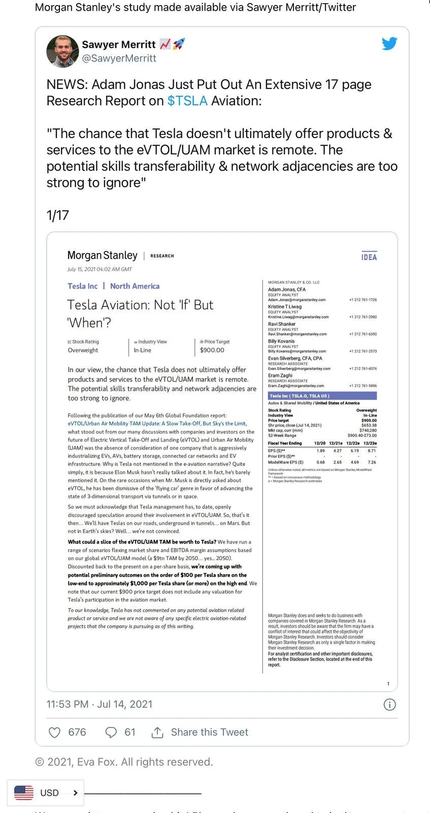 Tesla Model 2 Tesla Will Enter eVTOL/UAM Market, Morgan Stanley Is Sure A8A78A7C-81AE-4578-8889-09E11BBF117F